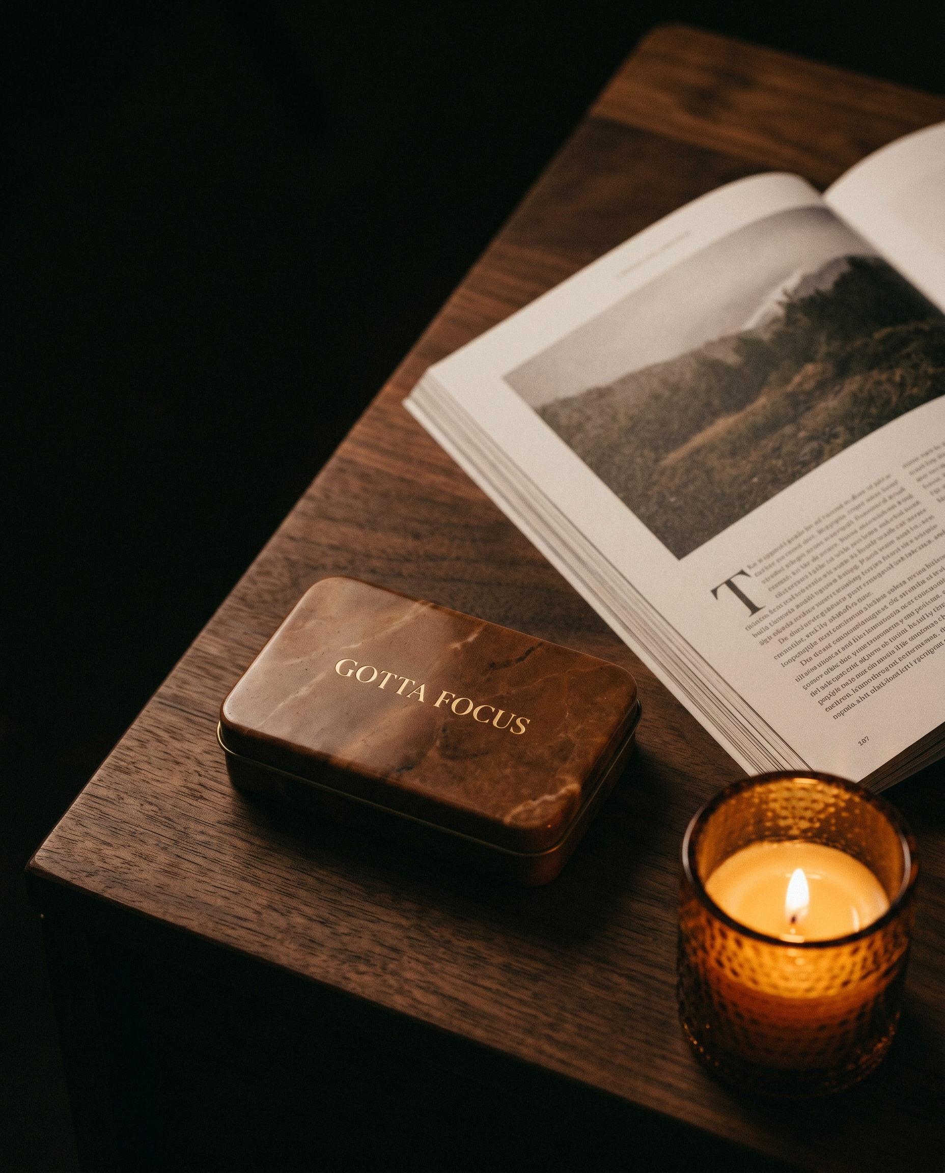 GOTTA candlelit pairing â€” editorial still